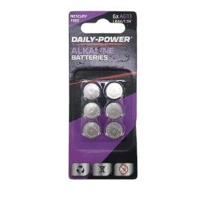 Picture of Batteries Alkaline Pack Of 6 AG13 LR44 1.5v