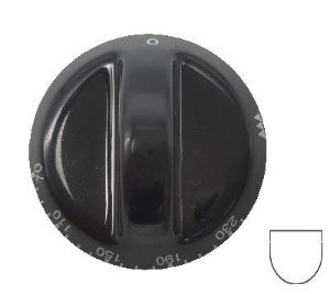 Picture of Knob DY SO T/Stat 0-230 6mm Blk DBO369, DBO371