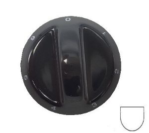 Picture of Knob DY SO Plate 0-6 6mm Blk DHD390, DHD391, DHG37