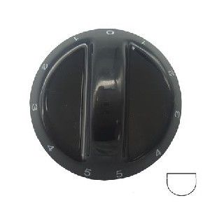 Picture of Knob Defy Stove Plate dual 5-0-5 6mm Blk