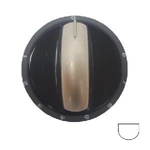 Picture of Knob Defy Stove Plate 0-8 6mm Blk/Silv