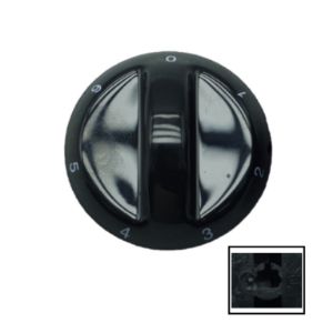 Picture of Knob DY Hob 0-6 6mm Shaft Blk DCB009, DHD326