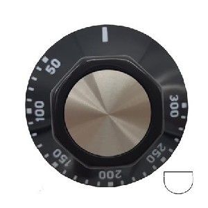 Picture of Knob Universal Stove T/stat 0-300 6mm Blk
