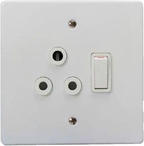 Picture of Crabtree Single Socket 16A 4x4 Steel White