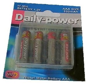 Picture of Batteries Rechargeble AAA Pack Of 4