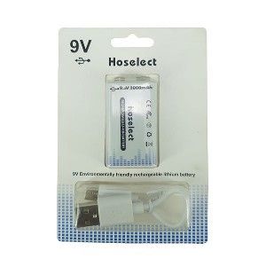 Picture of Battery 9v Rechargeable 1000mAh USB