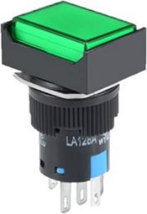 Picture of Switch 16mm 230v Green Rect Illum P/Button