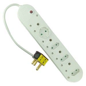 Picture of Multi Plug 8 Way Surge Protection 4x16a+3x2p+Schu