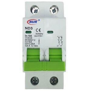 Picture of Circuit Breaker NUR 10a DP 3KA Din Rail