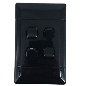 Picture of Switch NEU 4 Lever 1 Way 4 x 2 Black