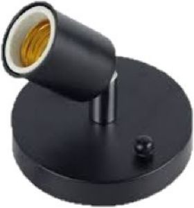 Picture of Lamp Holder E27 Base Mount Black Swivel 180 Deg