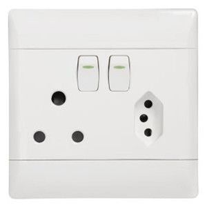 Picture of Cbi Socket SA/EU Combined White 4 x 4