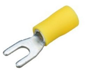 Picture of Lugs Insulated Yellow 4mm Yellow 6mm Fork pk20