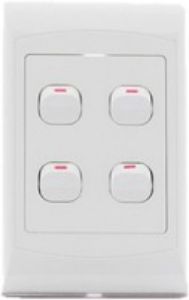 Picture of PVC Switch 4 Lever White 4x2