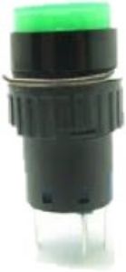 Picture of Switch 16mm 230v Green Round Illum P/Button