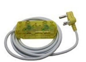 Picture of 3m Extension Cable 10A Side by Side Coupler-Yellow