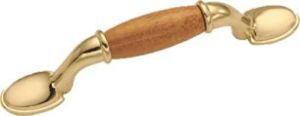 Picture of Handle Duckfoot Oak Bright Brass 76mm