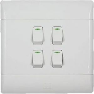 Picture of Cbi Switch 4 Lever 1 Way White 4 x 4