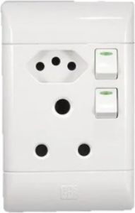 Picture of Cbi Socket SA/EU Combined Vertical White 4 x 2