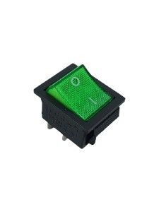 Picture of Switch Rocker Broad Single Green 16A 2 Pole