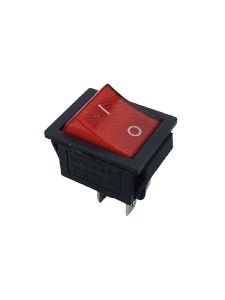 Picture of Switch Rocker Broad Single Red 16A 2 Pole