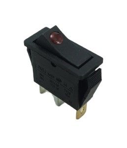 Picture of Switch Rocker Single Black 16A 1 Pole