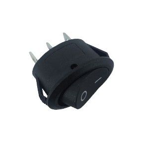 Picture of Switch Rocker Round Mini 3 Contact Black 6A 1 Pol