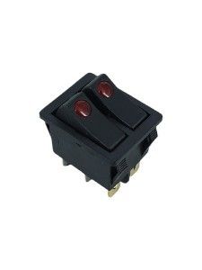 Picture of Switch Rocker Double Heavy Black 6 Pin 16A 2 Pole