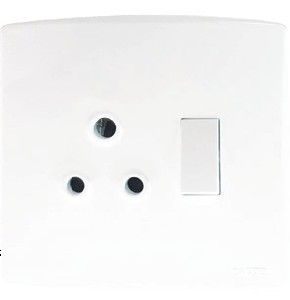 Picture of Trinity 4x4 Single Switch Socket Outlet White