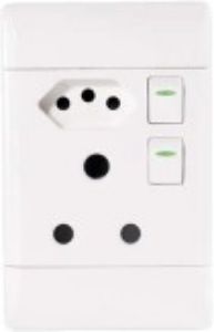 Picture of PVC Socket White 4x2 + Euro