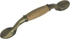 Picture of Handle Duckfoot Oak Ant Brass 76mm