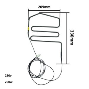 Picture of Defrost Heater RF LG 250w GRB207/257 GRB 197GL
